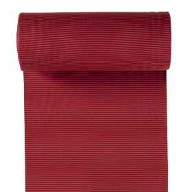 TUBULAR 1X1 RIB 2MM Y/D STRIPE BORDEAUX
