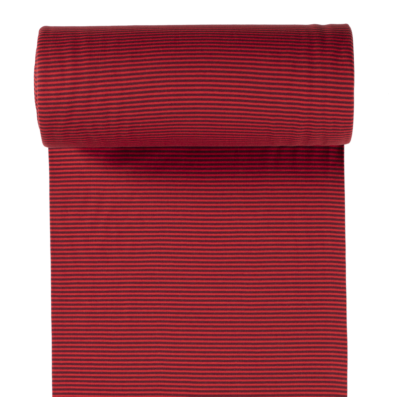 ŚCIĄGACZ 1X1 DZIANE PASY 2MM BORDEAUX