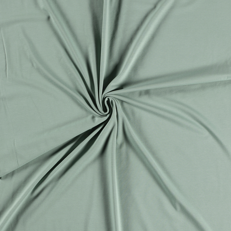 COTTON TRICOT ORGANIC OLD GREEN