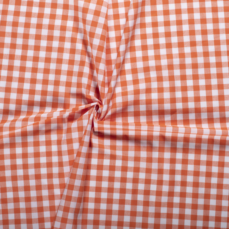 COTTON BIG CHECK ORANGE
