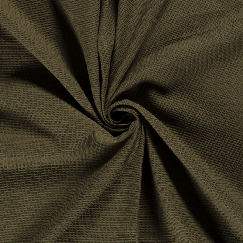 WAFFLE PLAIN DYED KHAKI GREEN