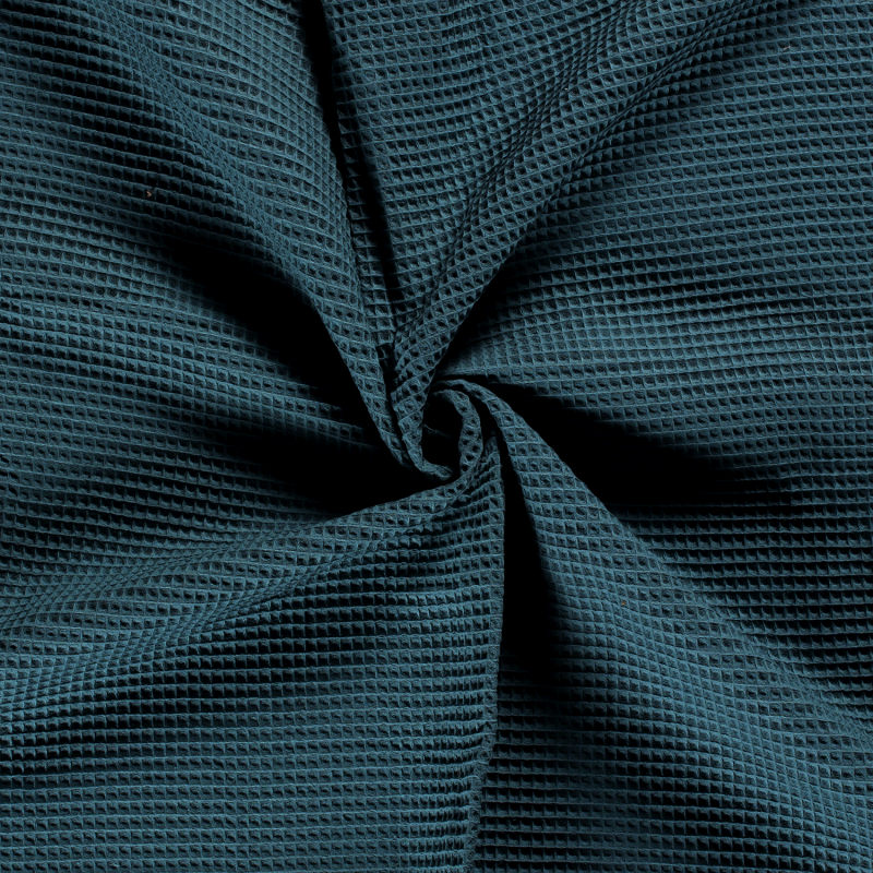 WAFFLE PLAIN DYED PETROL