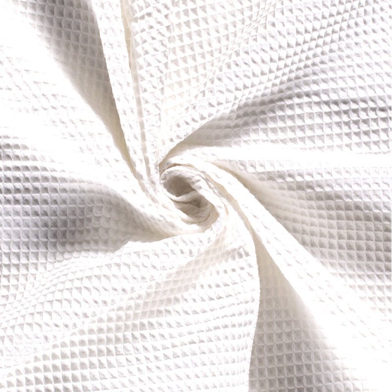 WAFFLE PLAIN DYED WHITE