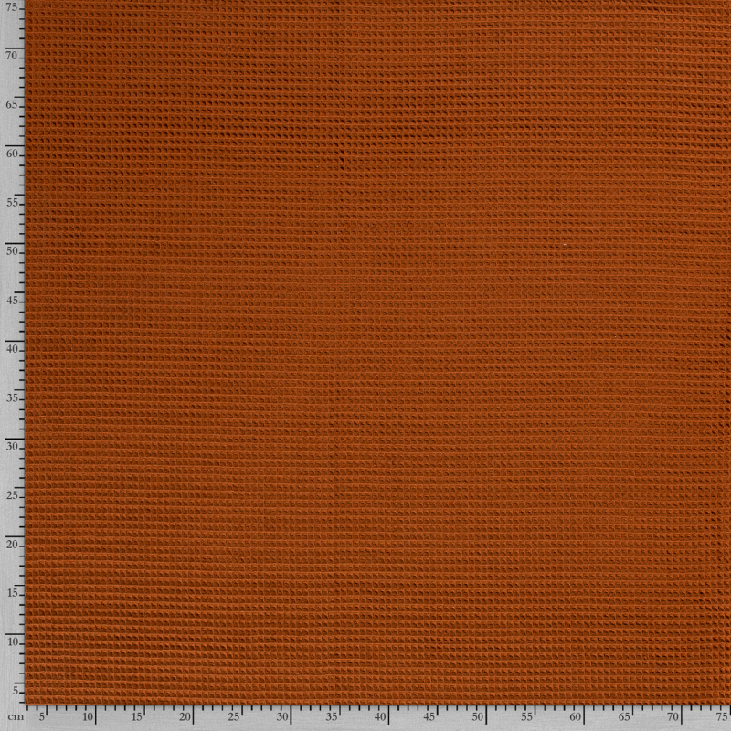 WAFFLE PLAIN DYED BRIQUE