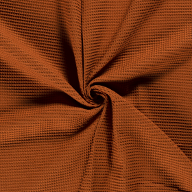WAFFLE PLAIN DYED BRIQUE