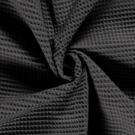 WAFFLE PLAIN DYED DARK GREY