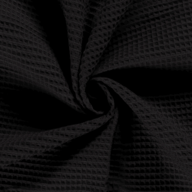 WAFFLE PLAIN DYED BLACK
