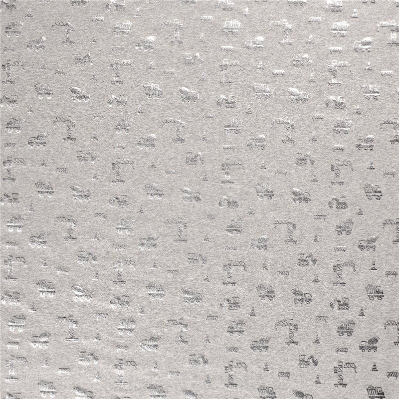 JERSEY BAWEŁNIANY FOLIA BUDOWA LIGHT GREY