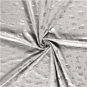 JERSEY BAWEŁNIANY FOLIA BUDOWA LIGHT GREY