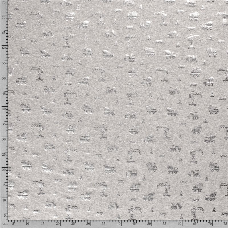 JERSEY BAWEŁNIANY FOLIA BUDOWA LIGHT GREY