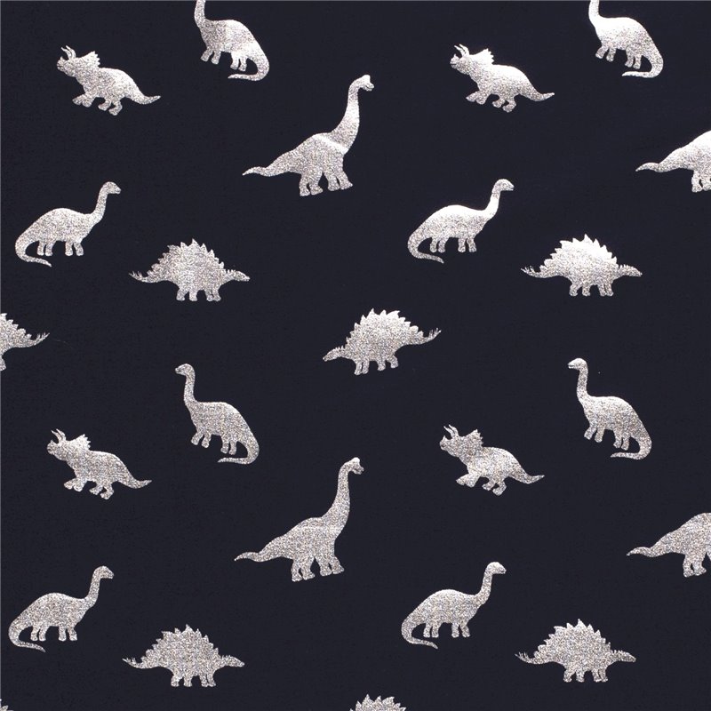 JERSEY BAWEŁNIANY FOLIA DINO NAVY