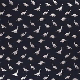 JERSEY BAWEŁNIANY FOLIA DINO NAVY