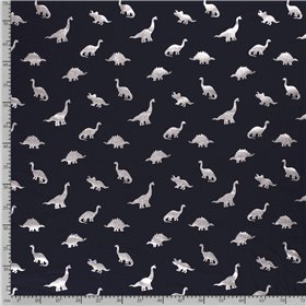 JERSEY BAWEŁNIANY FOLIA DINO NAVY