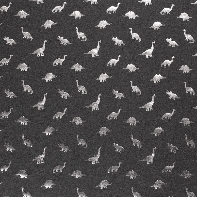 JERSEY BAWEŁNIANY FOLIA DINO DARK GREY
