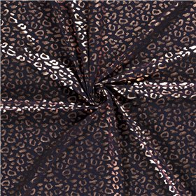 JERSEY BAWEŁNIANY FOLIA GEPARD NAVY