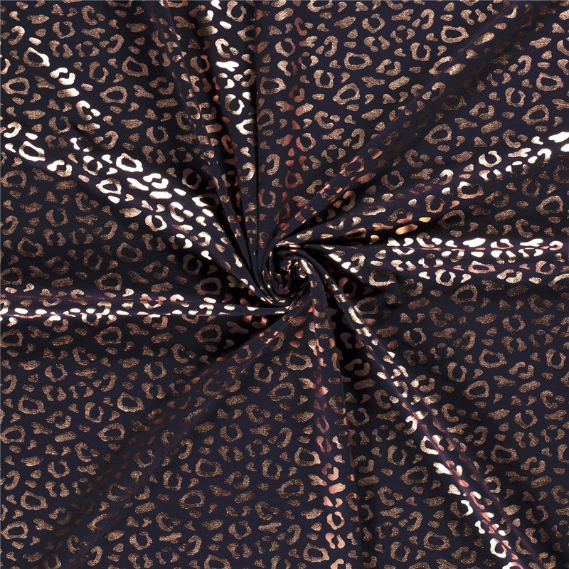 JERSEY BAWEŁNIANY FOLIA GEPARD NAVY