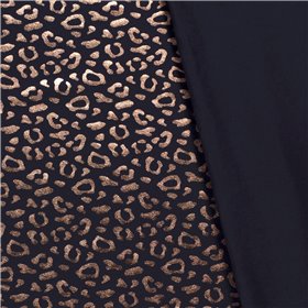 JERSEY BAWEŁNIANY FOLIA GEPARD NAVY
