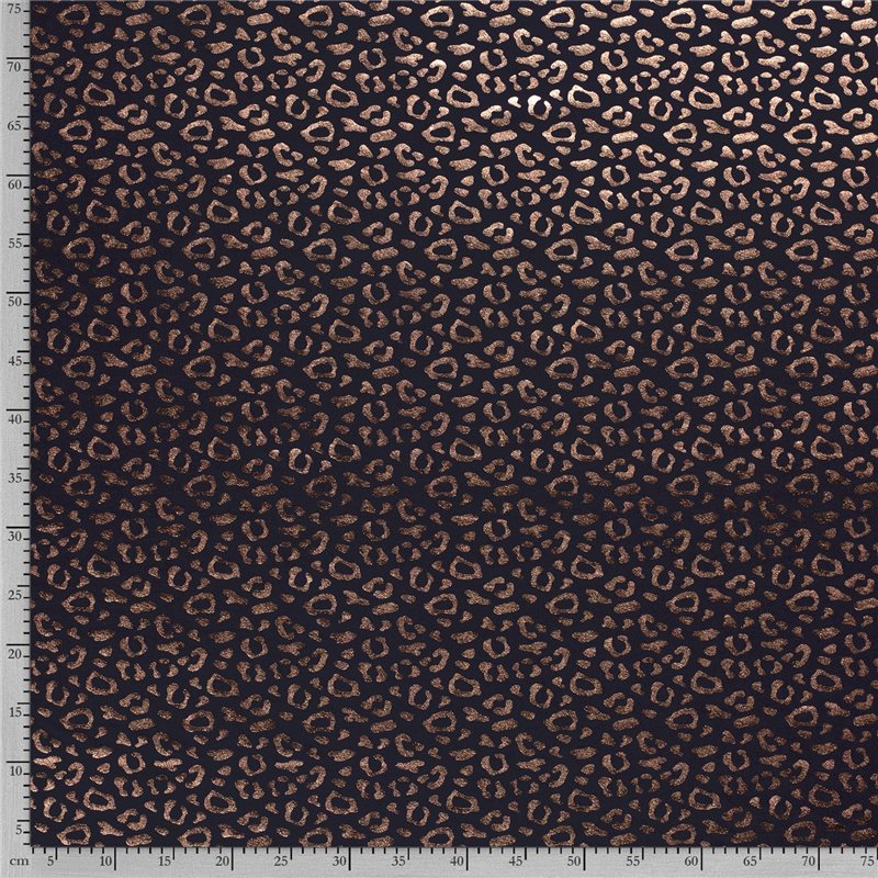 JERSEY BAWEŁNIANY FOLIA GEPARD NAVY