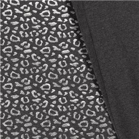 JERSEY BAWEŁNIANY FOLIA GEPARD DARK GREY