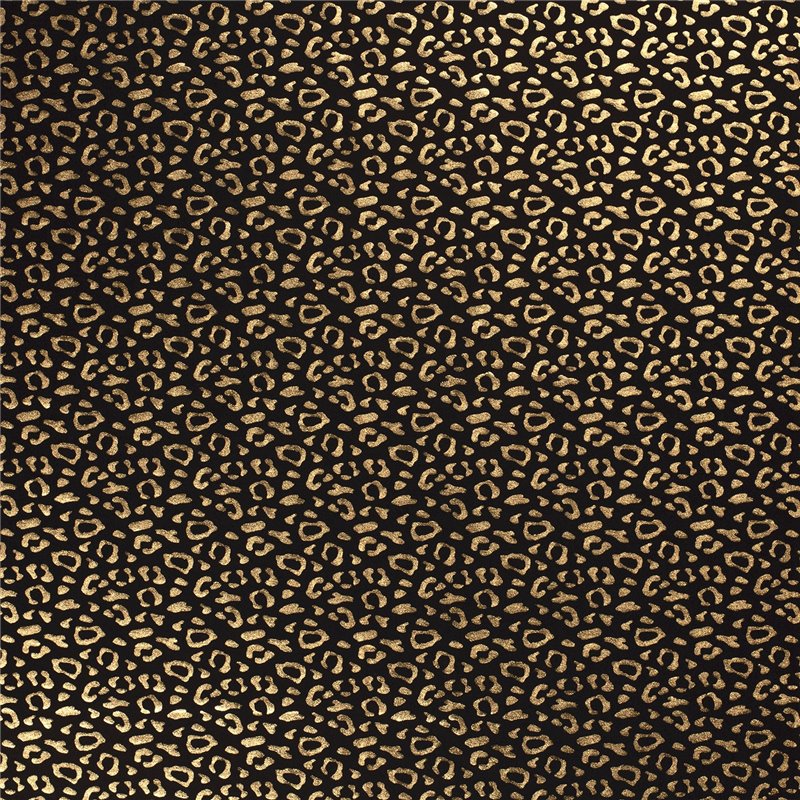 JERSEY BAWEŁNIANY FOLIA GEPARD BLACK