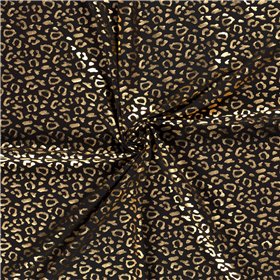 JERSEY BAWEŁNIANY FOLIA GEPARD BLACK
