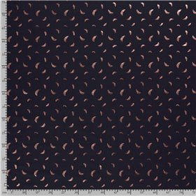 JERSEY BAWEŁNIANY FOLIA PIÓRA NAVY