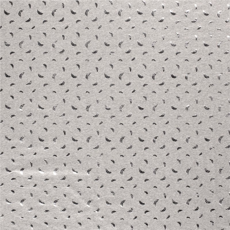 JERSEY BAWEŁNIANY FOLIA PIÓRA LIGHT GREY