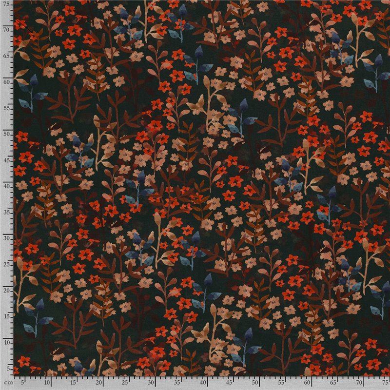 JERSEY BAWEŁNIANY CYFRA LAS DARK GREEN DARK GREEN