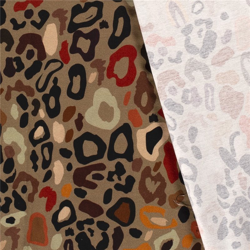 JERSEY BAWEŁNIANY ZWIERZĘTA OLIVE OLIVE