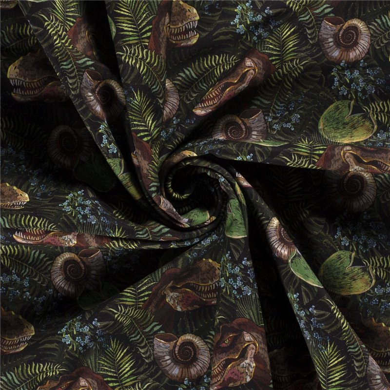 SOFTSHELL CYFROWY DINO BLACK BLACK