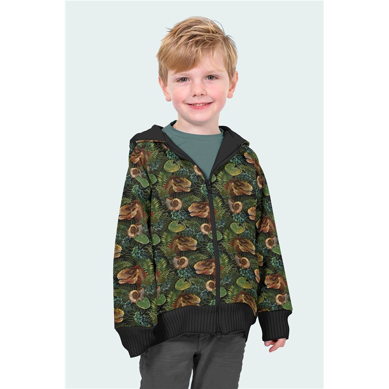 SOFTSHELL CYFROWY DINO BLACK BLACK