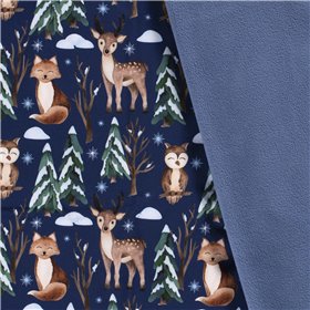 SOFTSHELL CYFROWY  ZWIERZĘTA INDIGO INDIGO