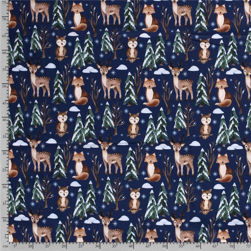 SOFTSHELL CYFROWY  ZWIERZĘTA INDIGO INDIGO