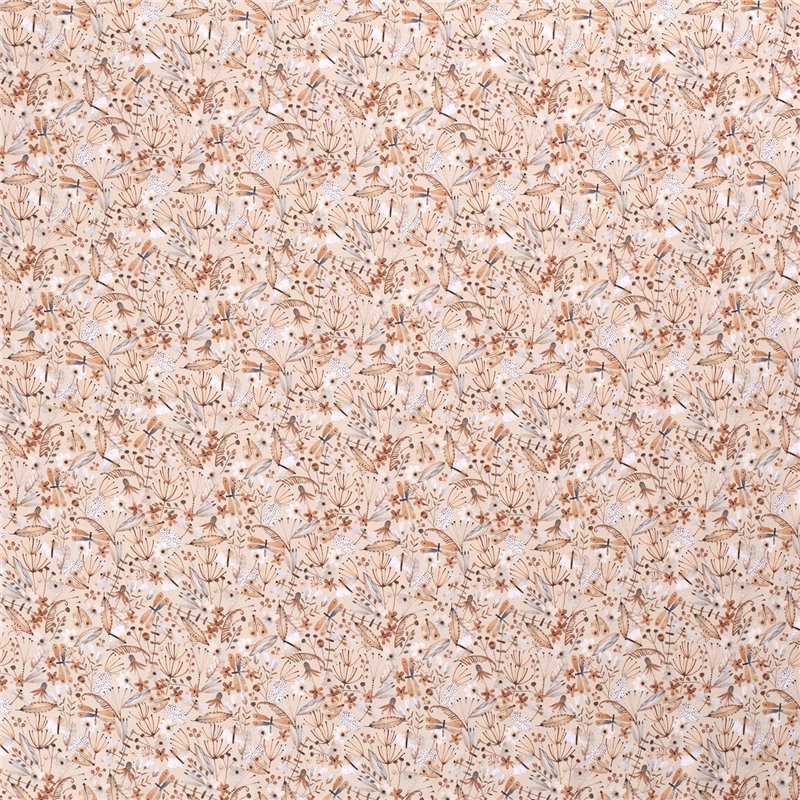 JERSEY BAWEŁNIANY CYFRA FLORA BEIGE