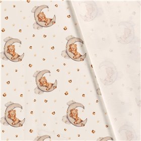JERSEY BAWEŁNIANY CYFRA LEOPARD OFF WHITE