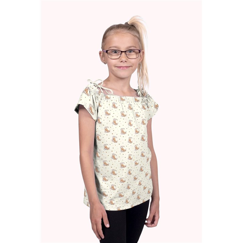 JERSEY BAWEŁNIANY CYFRA LEOPARD OFF WHITE