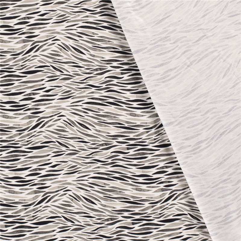 JERSEY BAWEŁNIANY CYFRA ZEBRA OFF WHITE