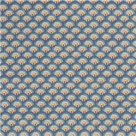 JERSEY BAWEŁNIANY CYFRA TĘCZA INDIGO
