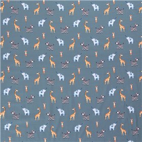 JERSEY BAWEŁNIANY CYFRA SAFARI INDIGO
