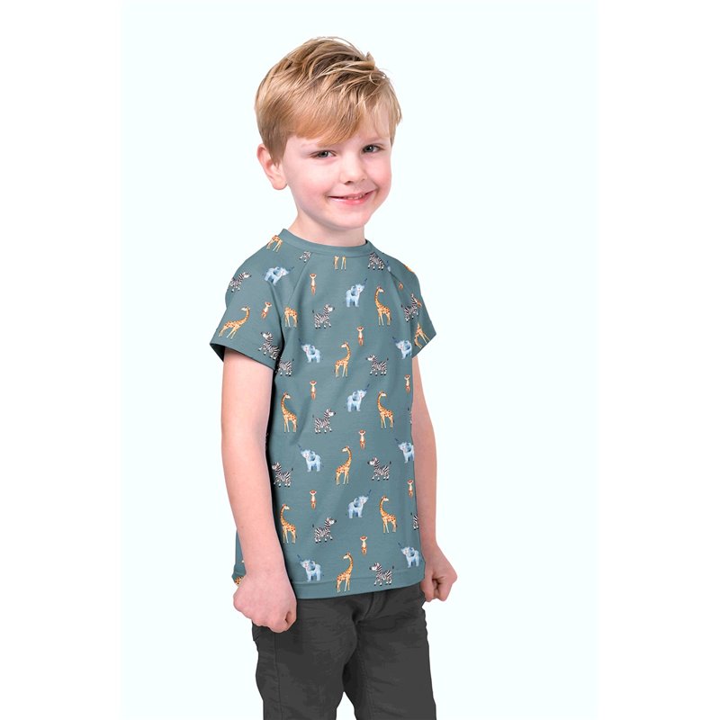 JERSEY BAWEŁNIANY CYFRA SAFARI INDIGO