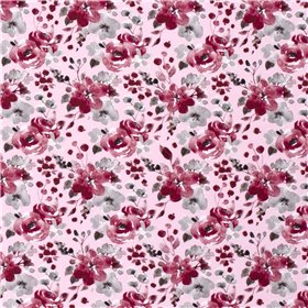 JERSEY BAWEŁNIANY CYFRA RÓŻE PINK