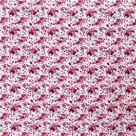 JERSEY BAWEŁNIANY CYFRA RÓŻE PINK