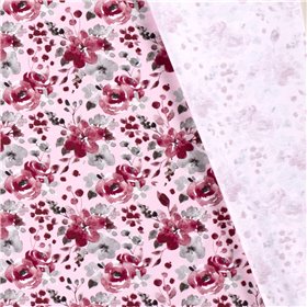 JERSEY BAWEŁNIANY CYFRA RÓŻE PINK