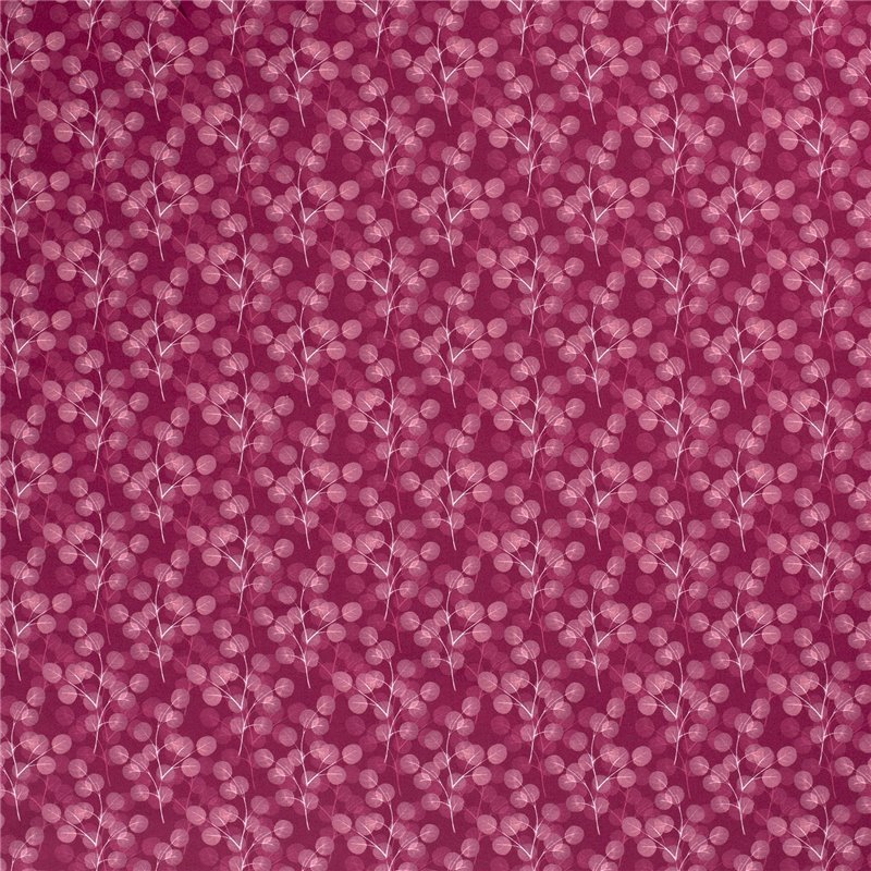 JERSEY BAWEŁNIANY CYFRA GAŁĄZKI WINE RED
