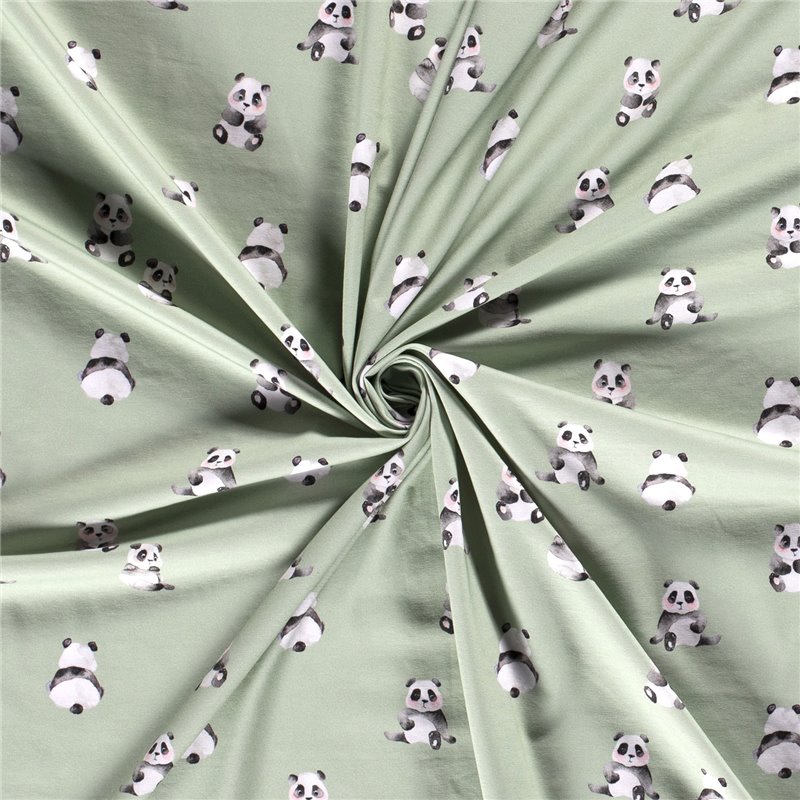 JERSEY BAWEŁNIANY CYFRA PANDA DARK MINT