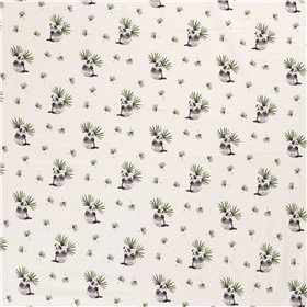 JERSEY BAWEŁNIANY CYFRA PANDA BAMBUS OFF WHITE