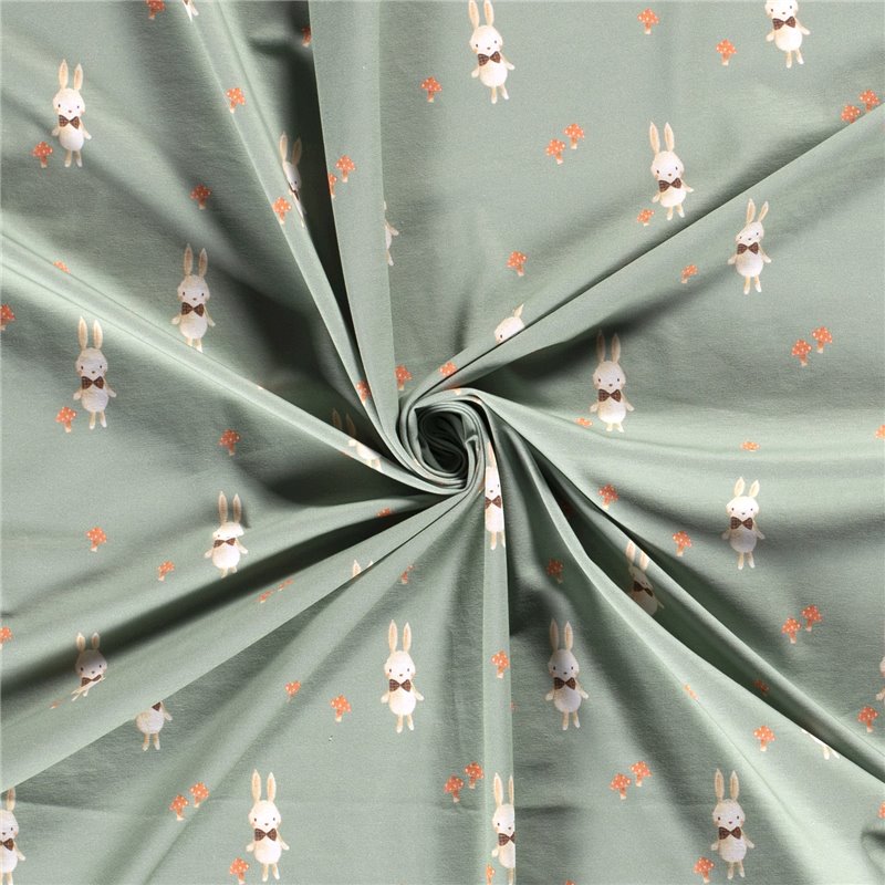 JERSEY BAWEŁNIANY CYFRA KRÓLIK DARK MINT