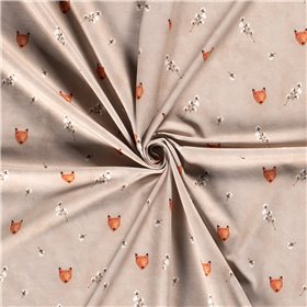 JERSEY BAWEŁNIANY CYFRA LIS BEIGE