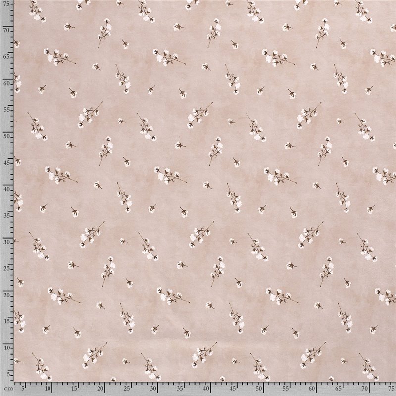 JERSEY BAWEŁNIANY CYFRA BAWEŁNA BEIGE