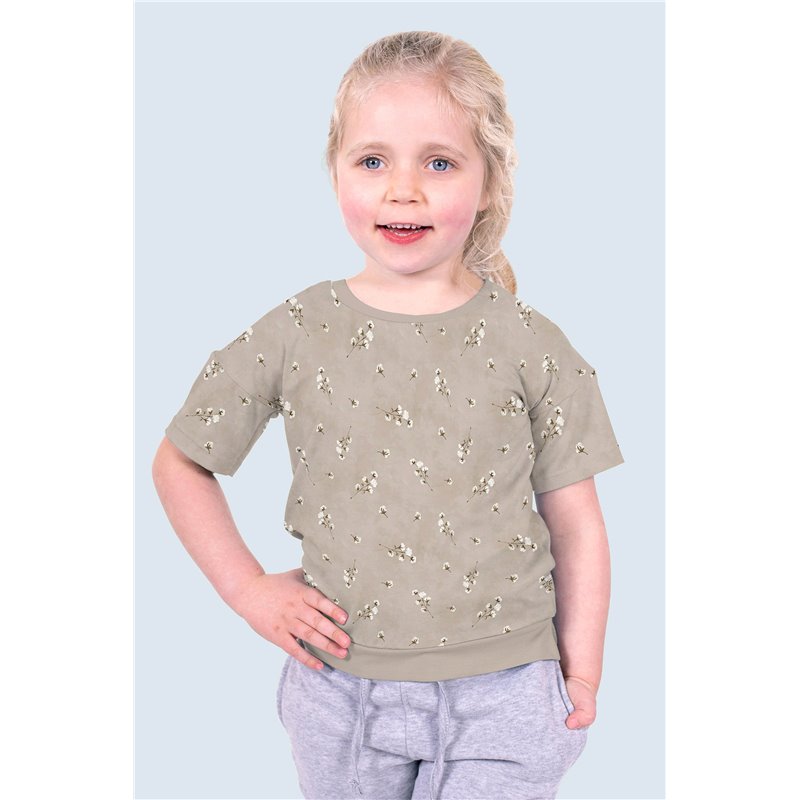 JERSEY BAWEŁNIANY CYFRA BAWEŁNA BEIGE